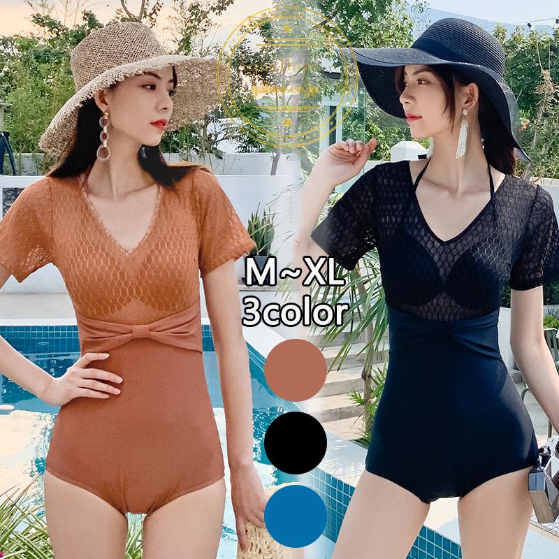 水着ワンピース レディース ビキニ 体型カバー 水着 ママ水着 背開き 美背 長袖 セクシー 韓国ファッション Aライン リゾート ビーチ プール 大きいサイズ Yy36 Aquadoor 通販 Yahoo ショッピング