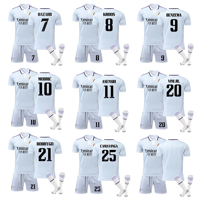 レアル マドリードcf サッカーユニフォーム レプリカ 子供用 大人用 メンズ 上下セット 3点セット 背番号7 8 9 10 25 子供用 ユニフォーム ソックス付き Zqf5 Aquadoor 通販 Yahoo ショッピング