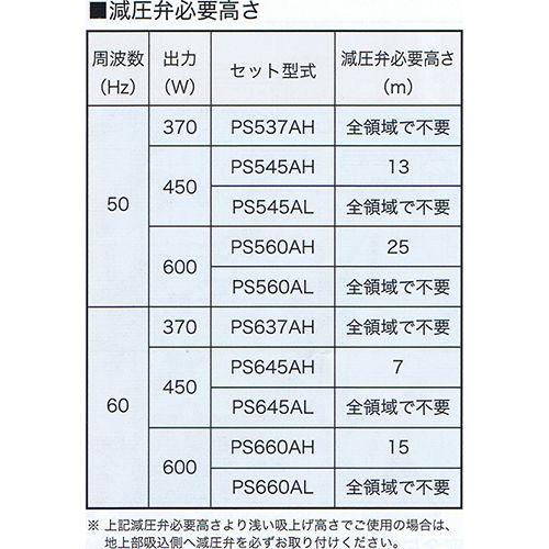 イワヤポンプ PS545AL 深井戸用水中ポンプ PS-Aシリーズ [50hz用 単相100V 出力450W] - 2