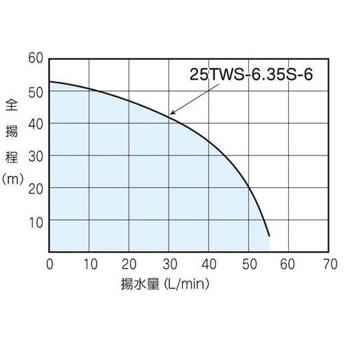 テラル 25TWS-6.35S-6 深井戸用水中ポンプ (350W/単相100V/60Hz