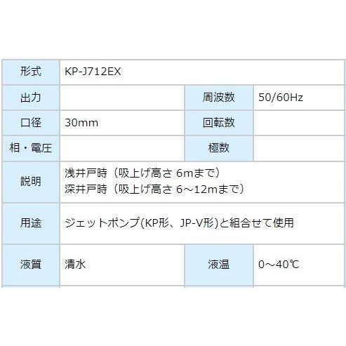 テラル　KP-J712EX　標準ジェット　浅深兼用