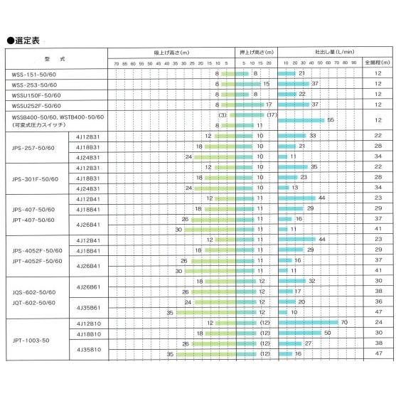 イワヤポンプ　JPS-257-50　深井戸用ポンプ（50Hz用　単相100V　出力250Ｗ）砲金ジェット別売