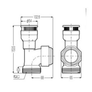 未来工業 通気スイスイmini 排気用通気弁 VVD-40LG 横引きワントラップ