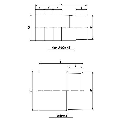 前澤化成工業 前澤化成 VU管専用持ち出しニップル LBS50PX50T Mコード
