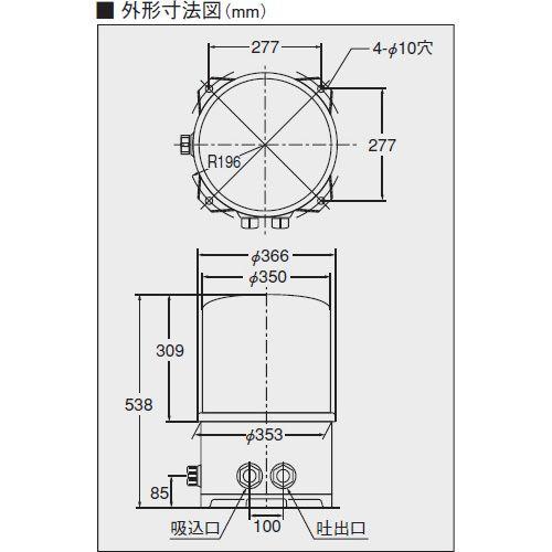 浅井戸用ポンプ 浅井戸用[自動]ポンプ 50/60Hz 単層100V 定格出力300W WT-P300Y 日立