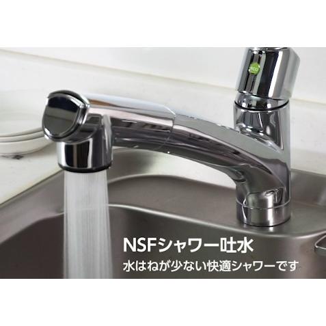 KVK KVK KM5021TEC 流し台用シングルレバー式シャワー付混合栓（e