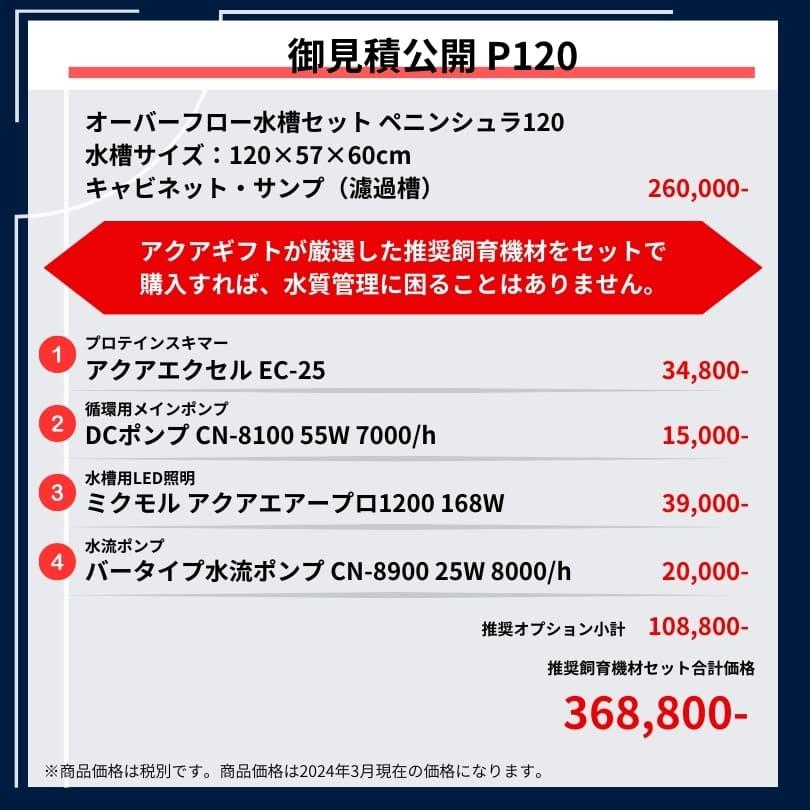 両面から鑑賞できる120cmオーバーフロー水槽 P120 ペニンシュラ 両面から鑑賞できる120cmオーバーフロー水槽 P120 ペニンシュラ