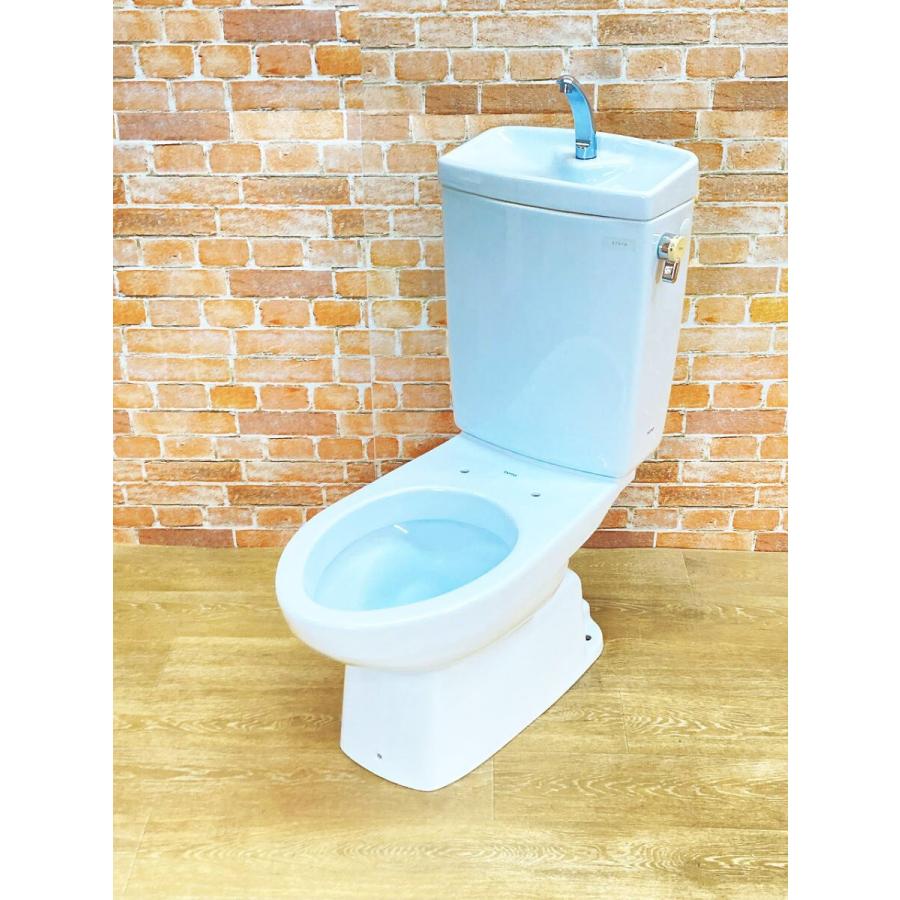 【中古品】【美品】 TOTO トイレ 洋式便器 (床下排水) 「C780」とタンク「S791B」のセット #SM2(パステルブルー) ☆39B ...