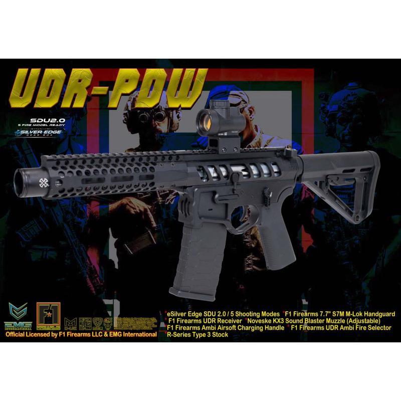 EMG/APS　SDU2.0 F1 UDR-PDW フルメタル電動ガン BK（電子トリガーシステム） フルオートMode F1 セミオート 3点バースト