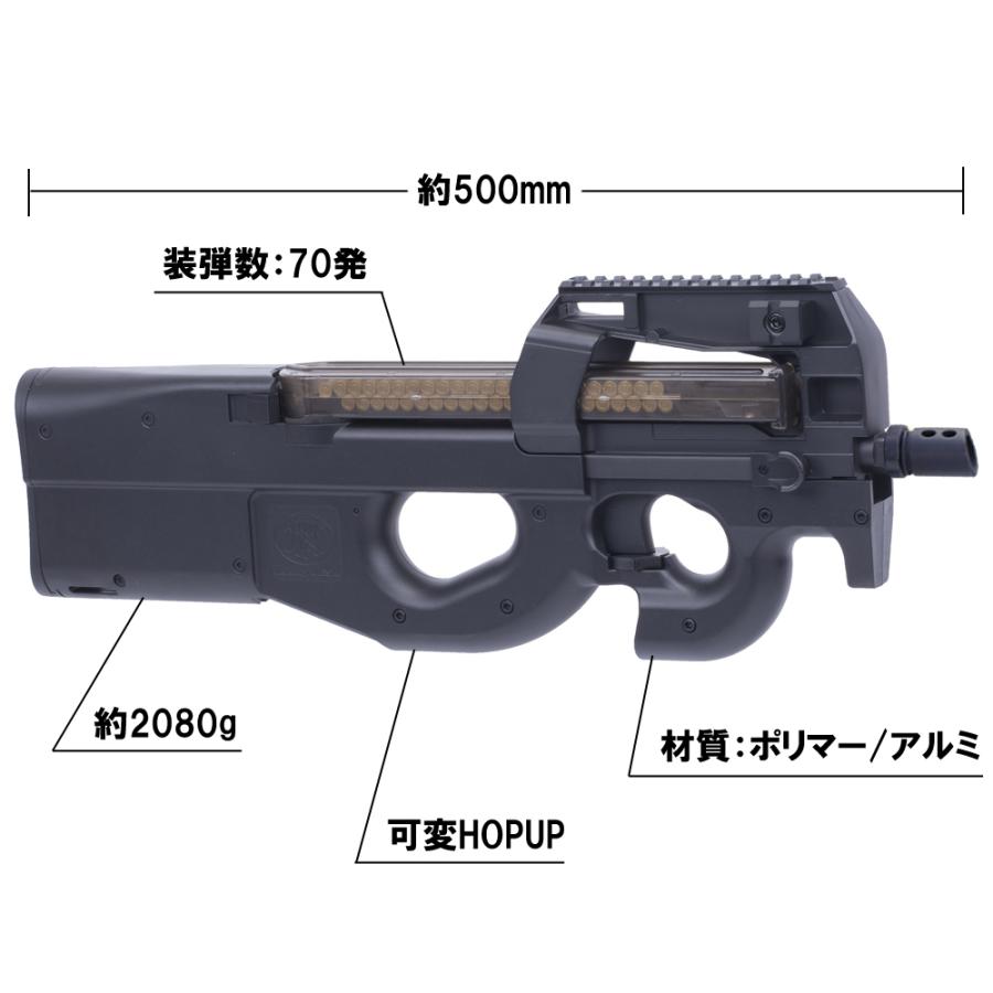 【1月30日入荷】CYMA/CYBERGUN FN P90 TR 電動ガンBK｜aquamall｜02