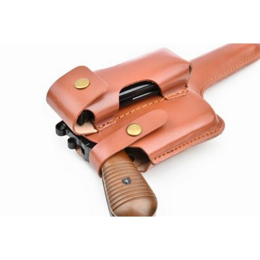 MIESSA モーゼル M712対応 レザーホルスター ストラップ付 ブラウン