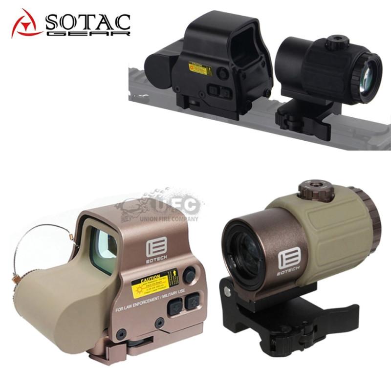 爆買 SOTAC EXPS3タイプ R/Gドットサイト+G43マグニファイヤ Set DE