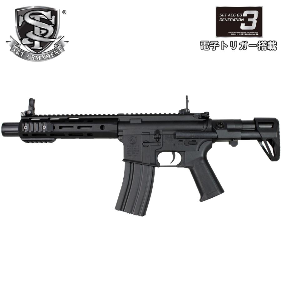 S\u0026T M4 URX4 M-LOK SD PDW-M チャレンジャーライン G3電動ガンBK(COLT刻印)_1