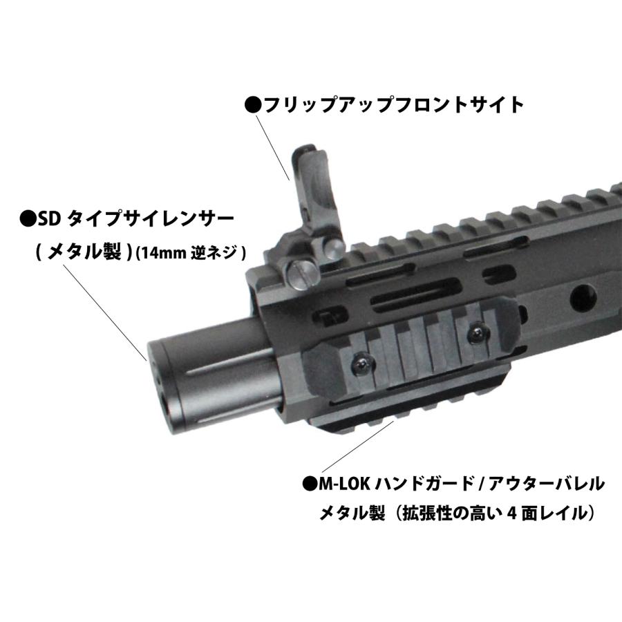 S\u0026T M4 URX4 M-LOK SD PDW-S チャレンジャーライン G3電動ガン BK（COLT 刻印）の画像