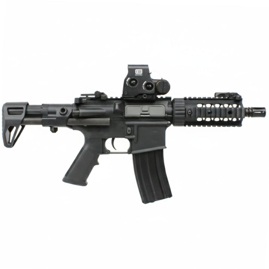 S\u0026T M4 FF PDW-S チャレンジャーライン G3電動ガン BK(COLT刻印)【T-1タイプドットサイトセット】の画像