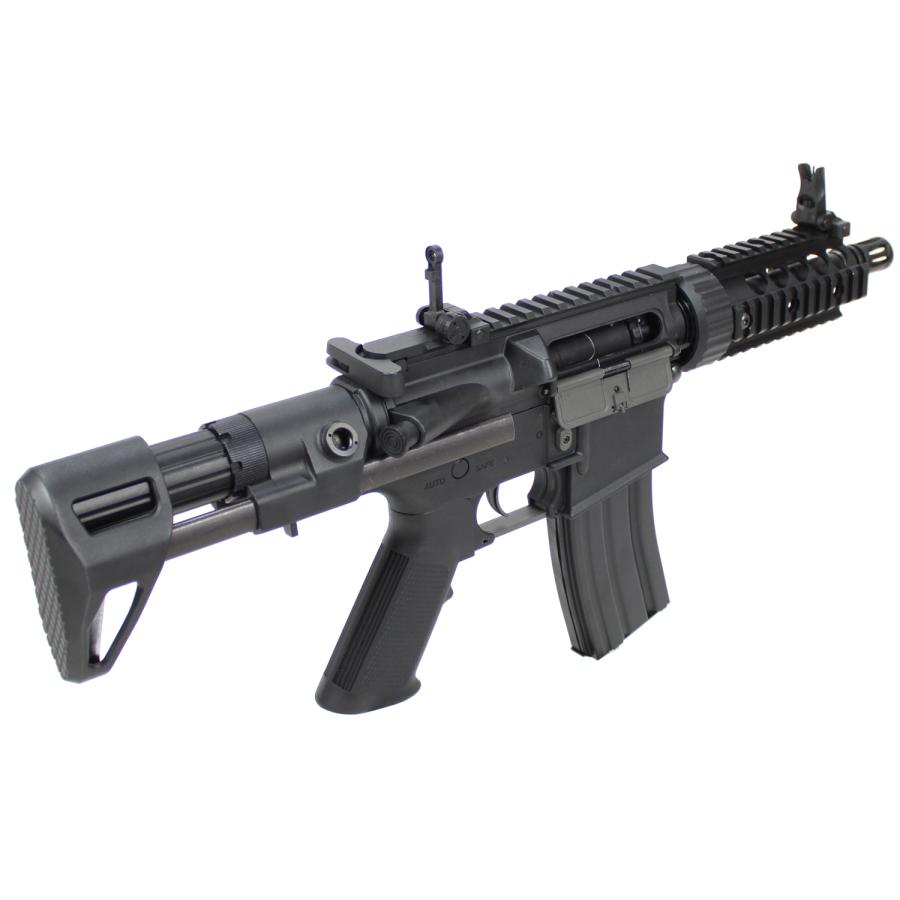 S\u0026T M4 FF PDW-S チャレンジャーライン G3電動ガン BK(COLT刻印)【T-1タイプドットサイトセット】の画像