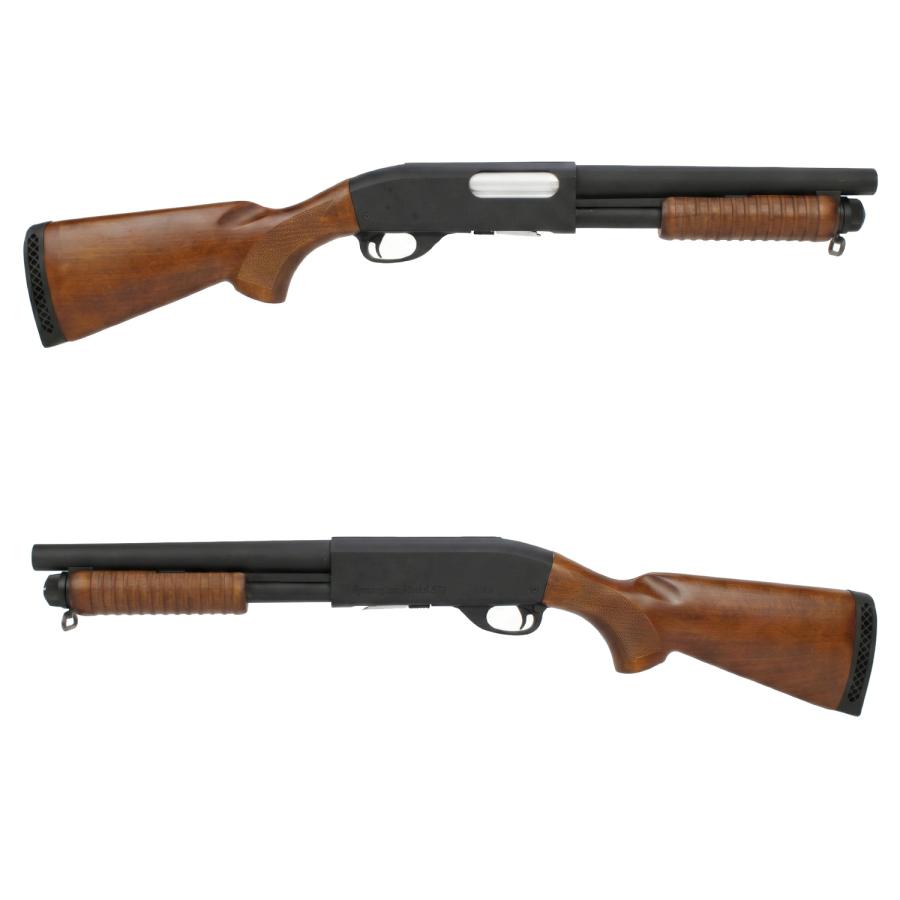 S&T M870 ソードオフ リアルウッド エアーショットガン 固定ストック