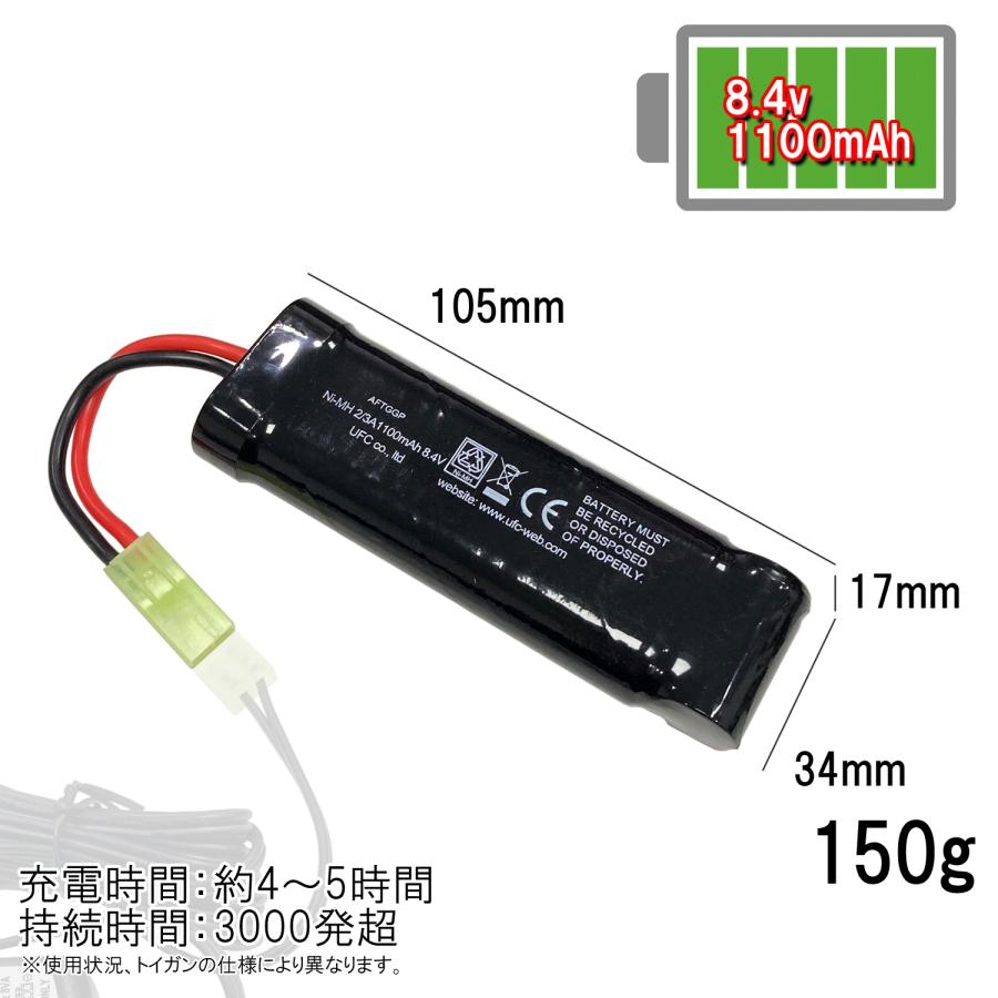 電動ガン用、UFCニッケル水素ミニバッテリー及びデルタピーク充電器のセット、新品 UFC ニッケル水素 ミニタイプバッテリー&デルタピーク充電器