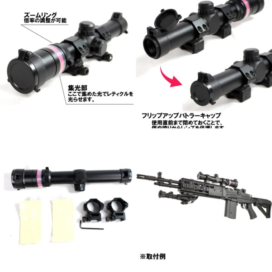 UFC TR24タイプ 1.5-6x24 Redファイバースコープ BK≪マウントリング付