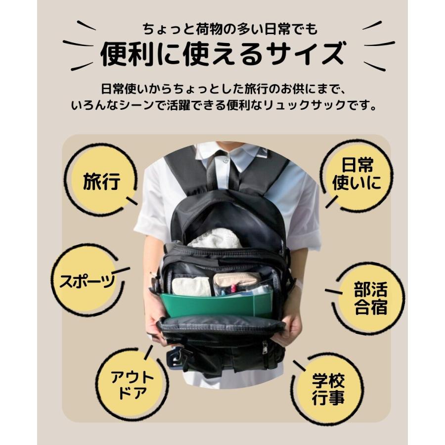 リュック 通学 通勤 レディース 機能性 ポケット 軽量 撥水