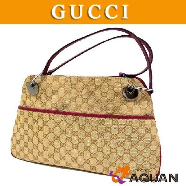 GUCCI　グッチ　新品同様　美品　キャンバス　GG柄　送料無料　ショルダーバッグ　 トートバッグ｜aquankyoya