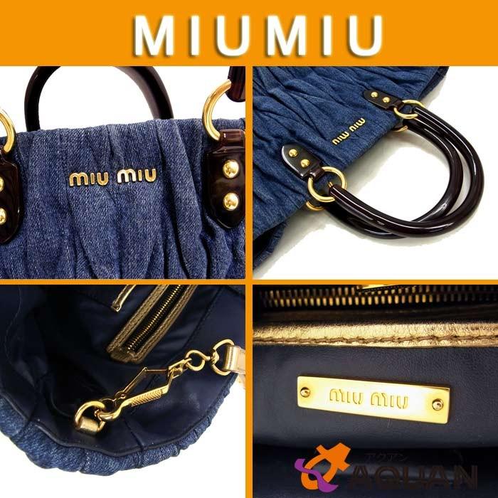 大特価セール miumiu ミュウミュウ MIUMIU デニム トートバッグ 