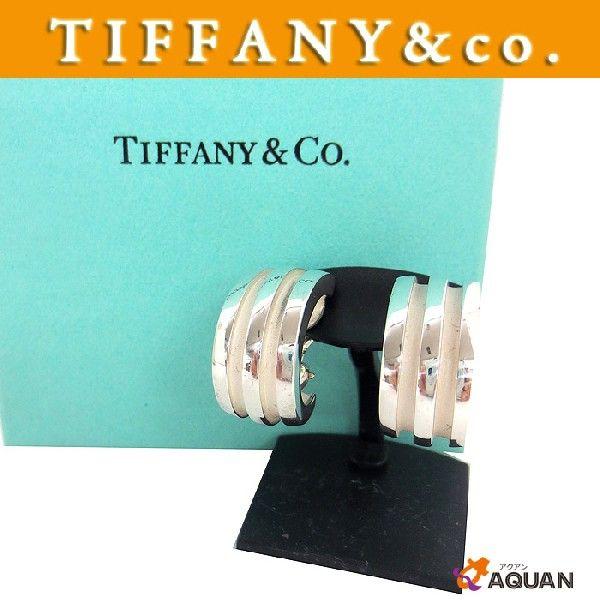 TIFFANY&Co．　ティファニー　グルーブド　ピアス　シルバー　SV925　アクセサリー　｜aquankyoya