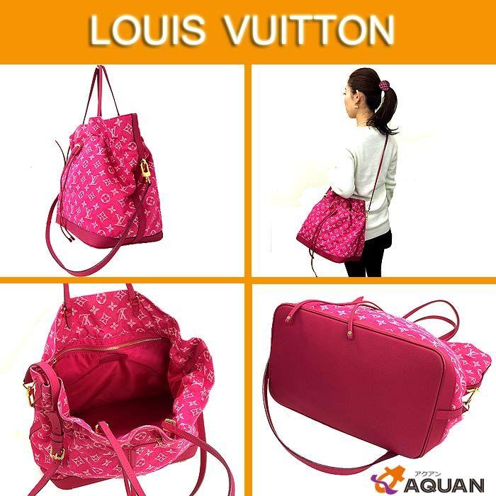 LOUIS VUTTON ルイヴィトン モノグラムデニム ノエフルMM ローズ 