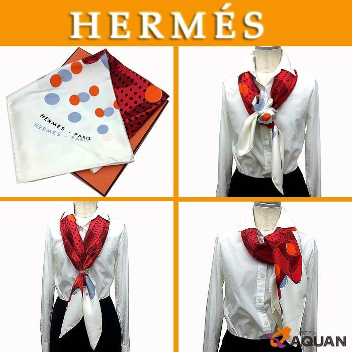 HERMES　エルメス　スカーフ　大判カレ　シルク100％　I HOLA FLAMENCA　フラメンコ　ホワイト系　白　未使用　送料込み｜aquankyoya｜02