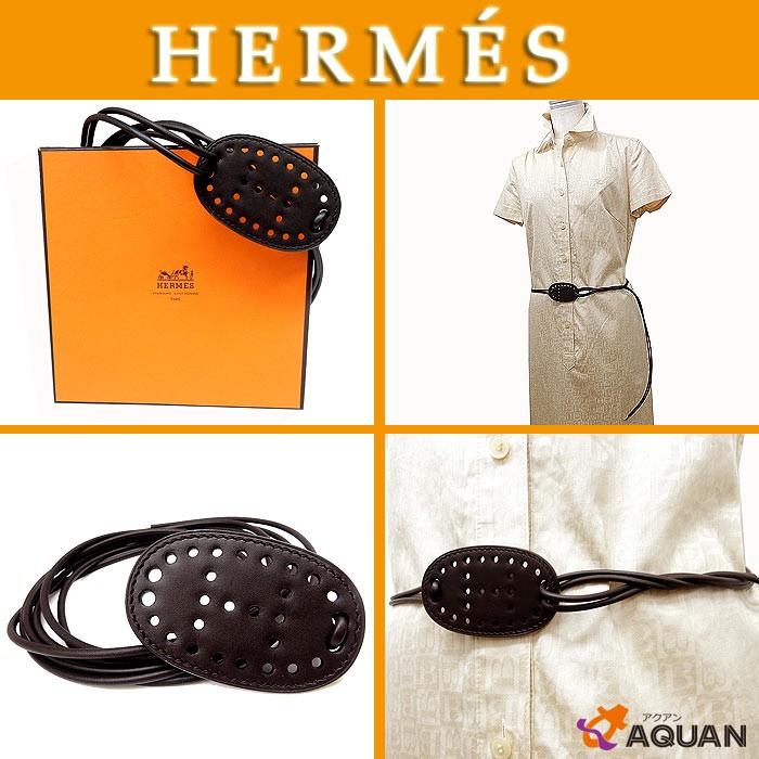 HERMES エルメス ベルトエブリンベルト Hパンチング 革紐ベルト