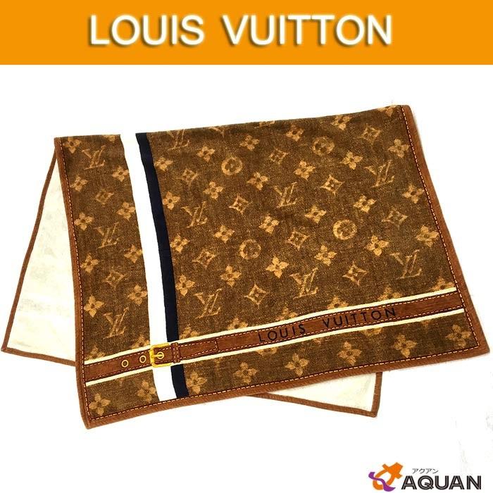 ルイヴィトン LOUIS VUITTON ブランケット タオルケット 大判バスタオル ビーチタオル コットン100％ ブラウン 男女兼用 送料込み :8601:ブランド&着物館アクアン京や