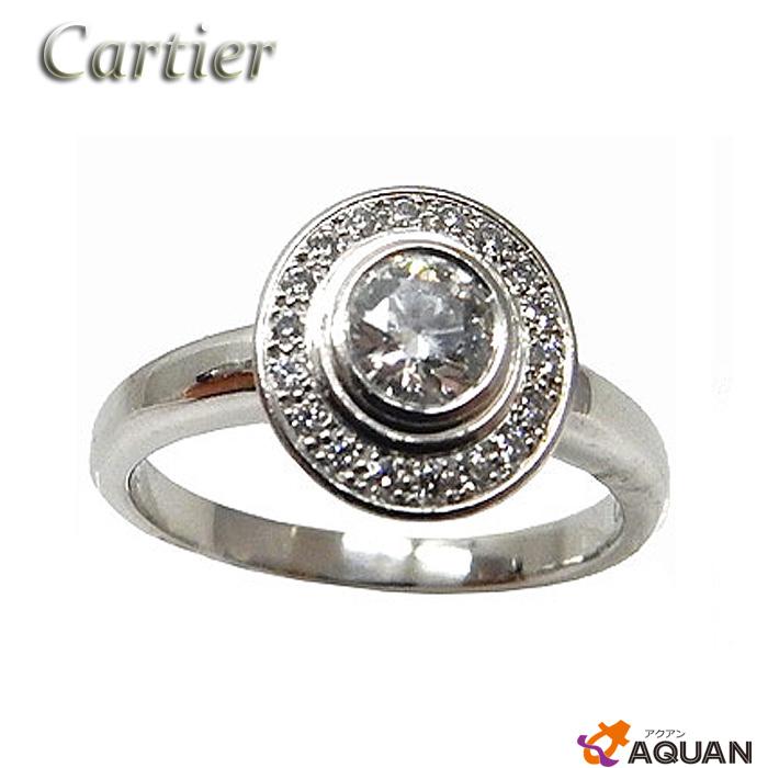 セール Cartier ソリテール カルティエ ダムール リング 指輪 プラチナ PT950 ダイヤモンド サイズ49 8.5号 ジュエリー
