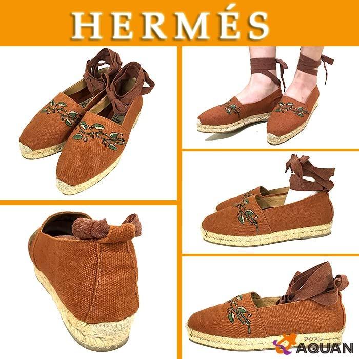 HERMES セール エルメス レースアップ サンダル 35サイズ 