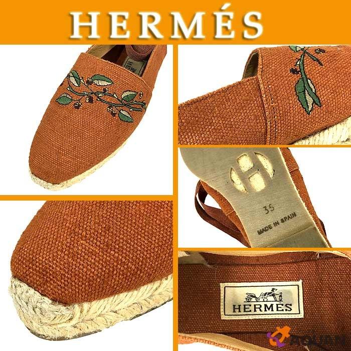 HERMES セール エルメス レースアップ サンダル 35サイズ 