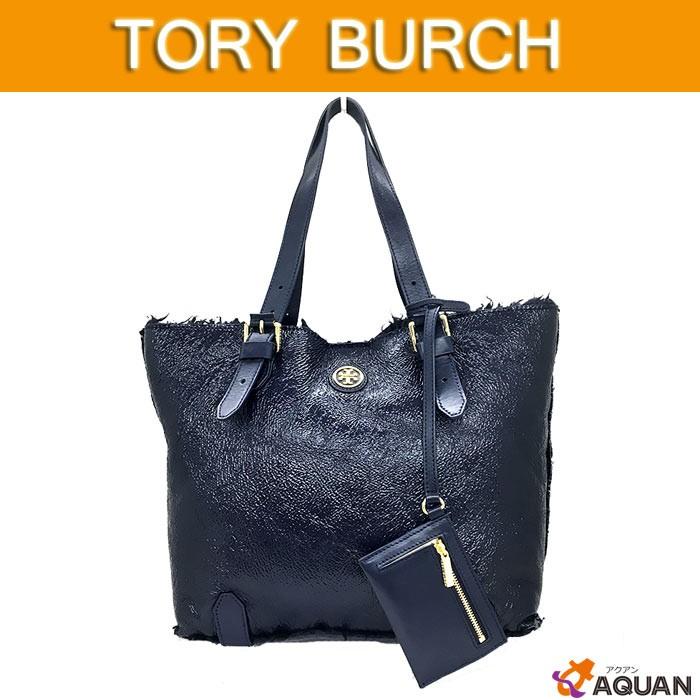 TORY BURCH トリーバーチ トートバッグ ムートントート パテントレザー 