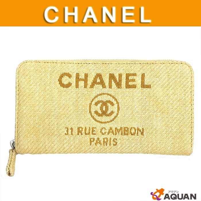 CHANEL シャネル ドーヴィル ラウンドファスナー長財布 A80056 