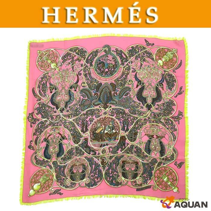 エルメスカレ90 動物の楽園シルクスカーフ