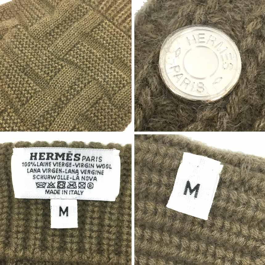 HERMES エルメス セリエ フレカンス ニットグローブ 手袋 ウール M 