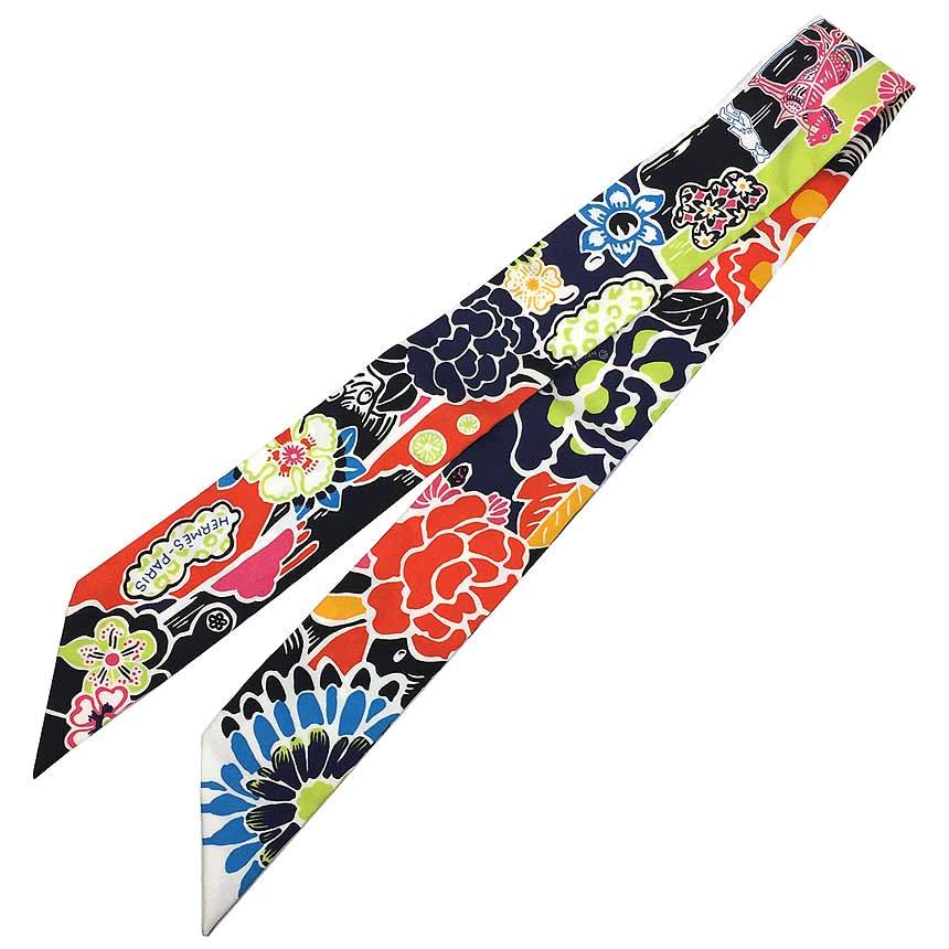 美品 希少 HERMES エルメス ツイリー タイスカーフ TWILLY BINGATA 