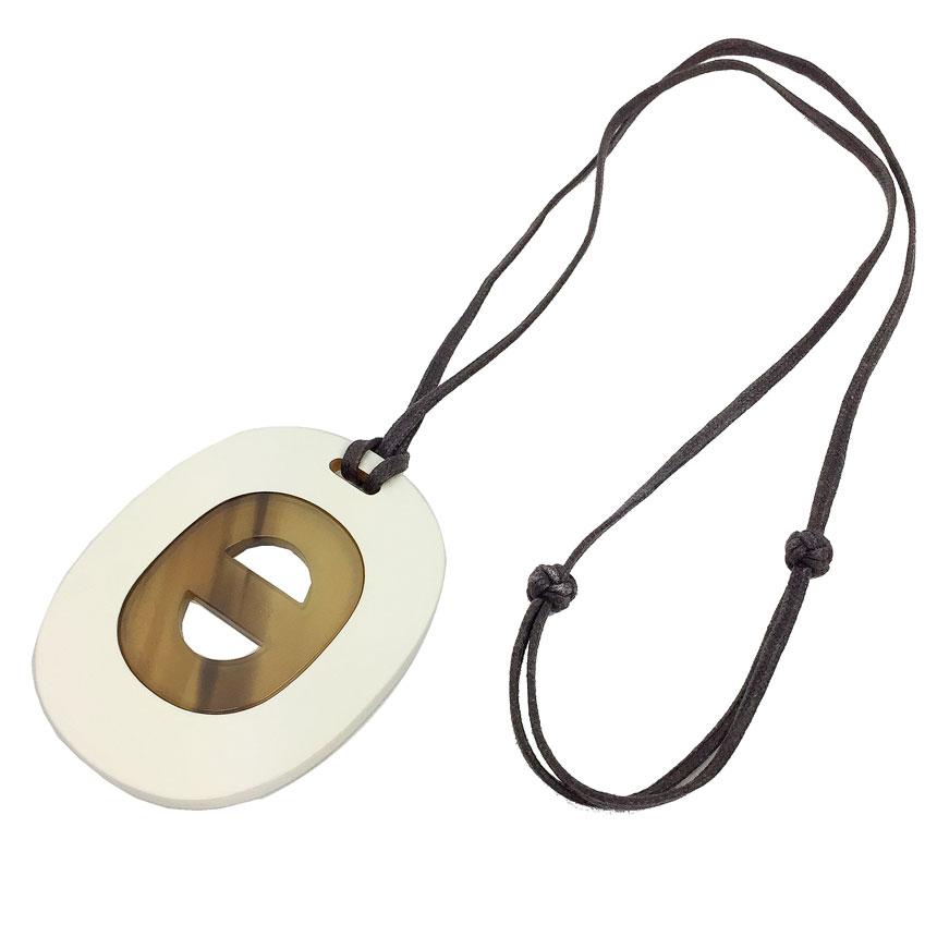 HERMES エルメス バッファローホーン ネックレス Fidelio Virage 