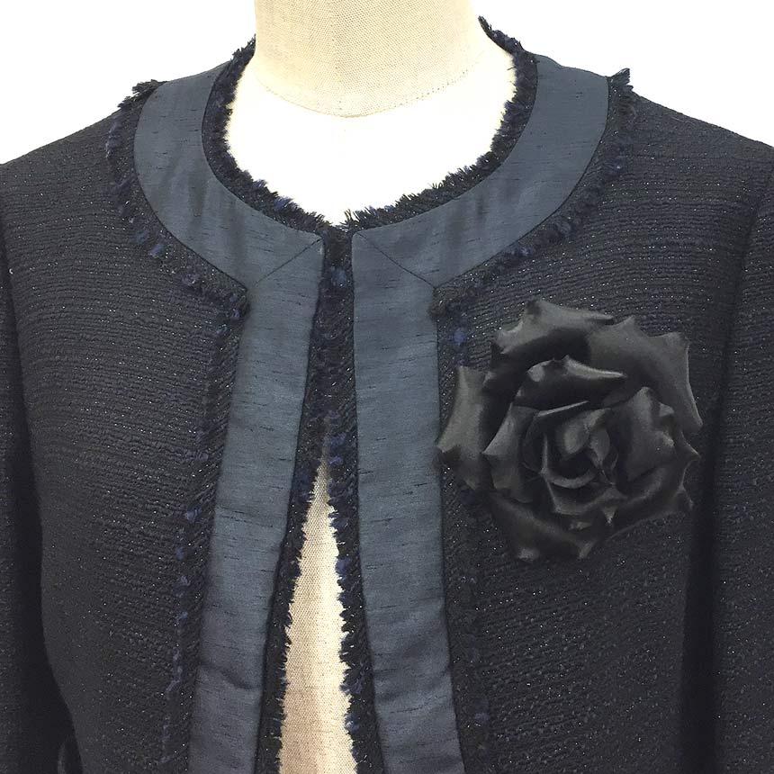 CHANEL シャネル バラ ローズ コサージュ ブローチ 花 ブラック CHANEL シャネル バラ ローズ コサージュ ブローチ 花 ブラック