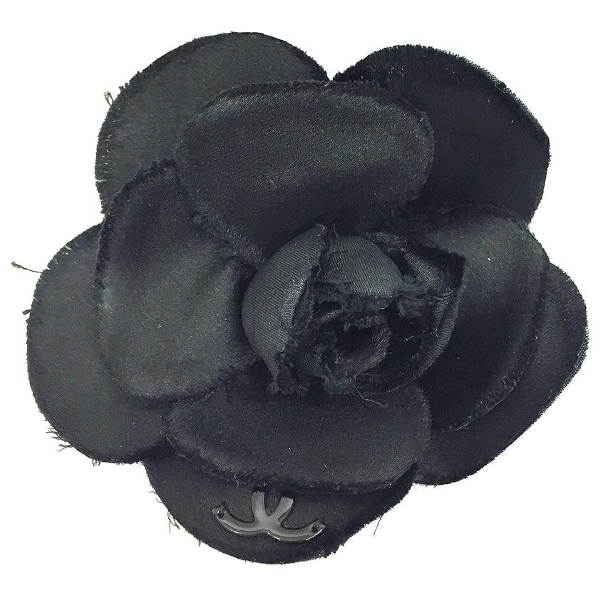 CHANEL シャネル カメリア コサージュ ブローチ 花 ブラック 黒 CHANEL シャネル カメリア コサージュ ブローチ 花 ブラック 黒