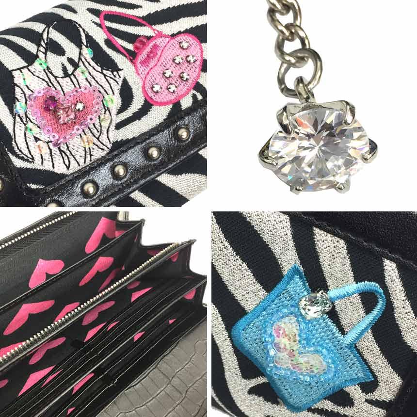 Think Bee! THINK BEE! シンクビー ゼブラ柄 長財布 黒 Think Bee! THINK BEE! シンクビー ゼブラ柄 長財布 黒