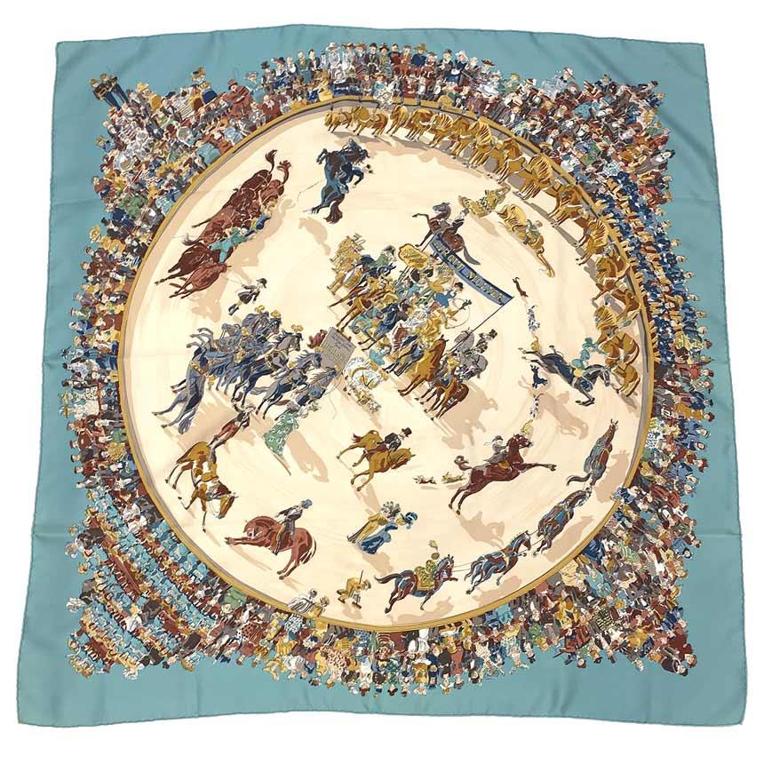 HERMES エルメス カレ90 スカーフ CIRQUE MOLIER モリエサーカス 