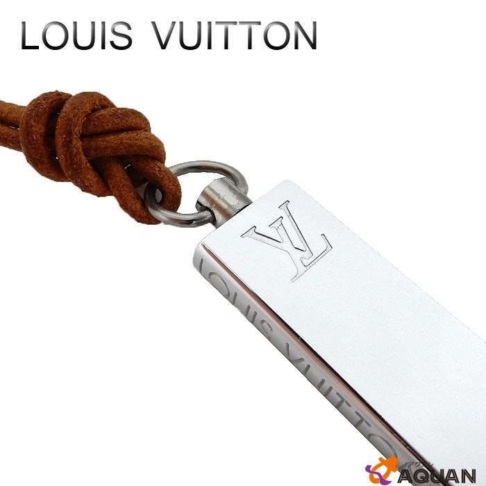 LOUIS　VUITTON　ルイヴィトン　ホイッスル　ネックレス　ヴィトンカップ　2000年限定　男女兼用　LVマーク　レザー×真鍮　キャメル×シルバー