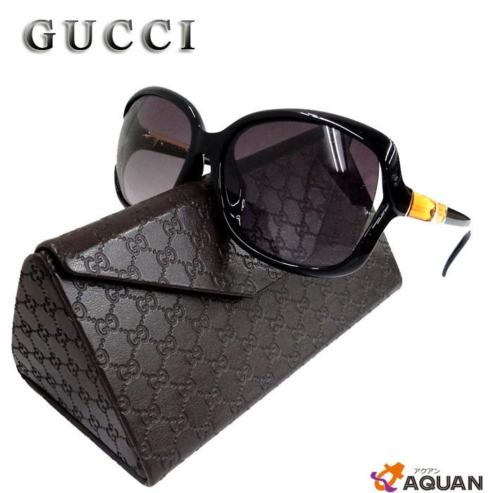 GUCCI GUCCI グッチ サングラス バンブー ブラック レディース 