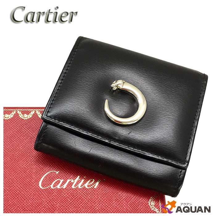 Cartier カルティエ Cartier パンサー レザー ブラック×シルバー 