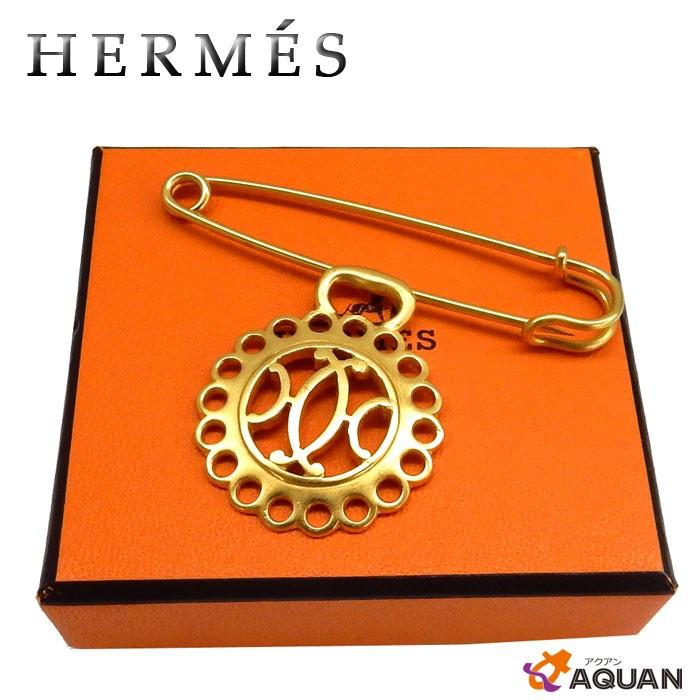 HERMES HERMES エルメス ブローチ ピンブローチ ゴールド 真鍮 HERMES HERMES エルメス ブローチ ピンブローチ ゴールド 真鍮
