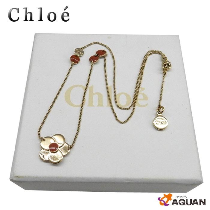 Chloe Chloe クロエ ネックレス フラワー ペンダント 真鍮 Chloe Chloe クロエ ネックレス フラワー ペンダント 真鍮