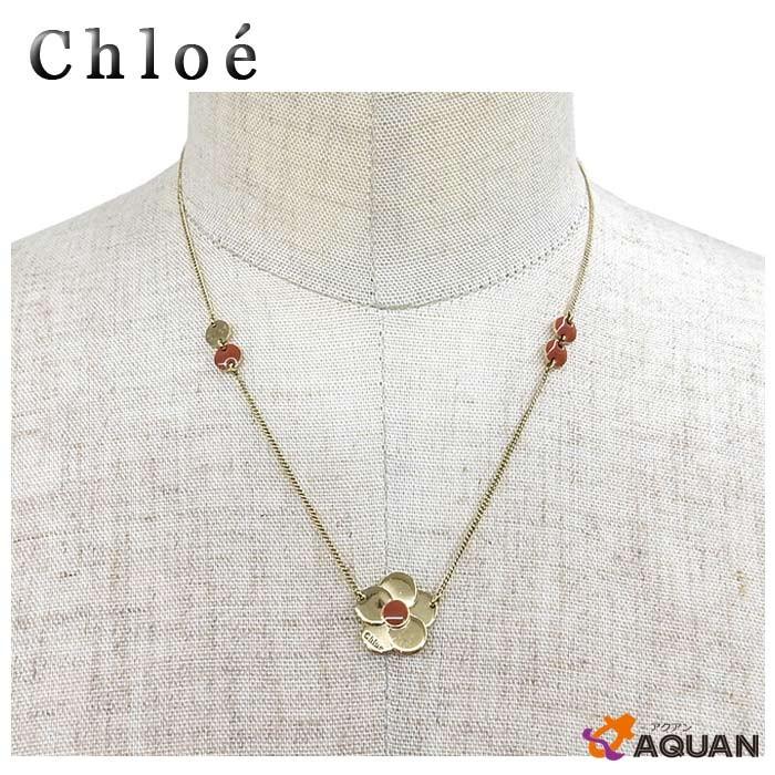 Chloe Chloe クロエ ネックレス フラワー ペンダント 真鍮 Chloe Chloe クロエ ネックレス フラワー ペンダント 真鍮